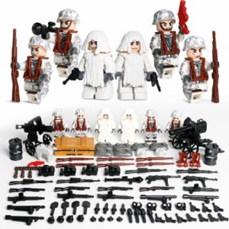 MOC LEGO ブロック 互換 ARMY WW2 ドイツ軍特殊部隊 雪中戦 カスタム