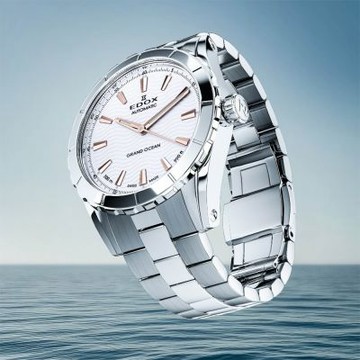 EDOX Grand Ocean 300米潛水機械錶 夏日煥新提案 送禮推薦-40mm E80140.3M.AIR