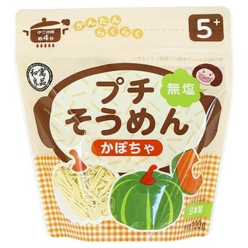 和寓良品 寶寶鮮蔬南瓜細麵 適合5個月以上的寶寶 天然純小麥 無鹽 易煮好消化  100g  1包