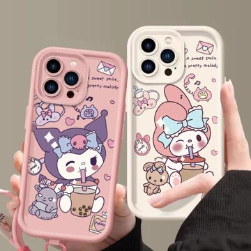 庫洛米少女款適用三星s21手機殼s20fe卡通學生galaxy s24+保護套s22ultra日韓搞怪s23+個性可愛女s21plus硅膠