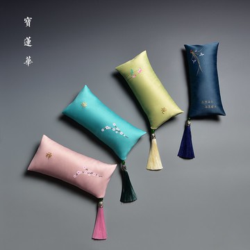 絲繡禪韻手枕香包 臂擱香囊 茶道擺設用品茶擱墊香囊擺飾禪意香包
