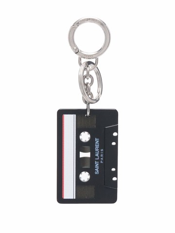 Saint Laurent - cassette tape keyring - men - Acetate/Brass - One Size - Black