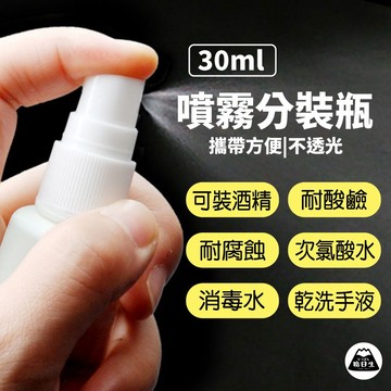 24H出貨附發票【30ml分裝噴霧瓶】酒精分裝瓶 不透光 分裝瓶 酒精噴霧 噴霧分裝瓶 酒精 乾洗手噴瓶 消毒 噴霧瓶