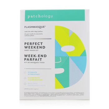 【Patchology】FlashMasque 5分鐘面膜-完美的周末面膜套裝：（水合物，亮肌，牛奶去角質）