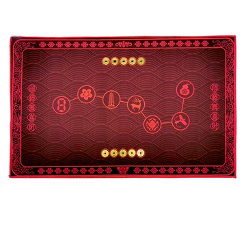 開運地墊 引財進門 聚酯纖維 五帝銅錢 PVC防滑底  北斗七星  48 x 78cm