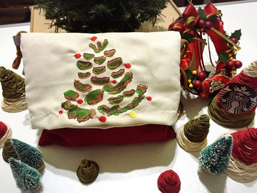 Wish U a Merry X' mas摺疊方包(可2面背)