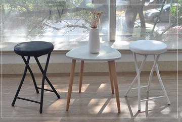 凳子  折疊凳子家用辦公簡約現代戶外便攜椅子高腳凳小圓凳餐桌椅吧臺凳  mks  瑪麗蘇