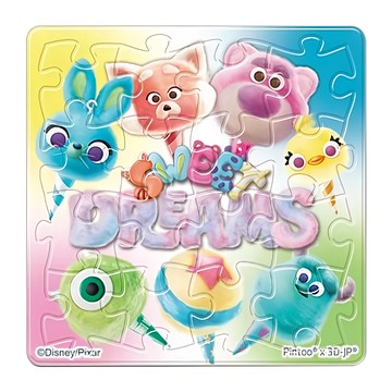 HUNDRED PICTURES 百耘圖 Disney Pixar Fluffy 甜夢系列 棉花糖拼圖磁鐵 Set 16片 3歲以上  1個