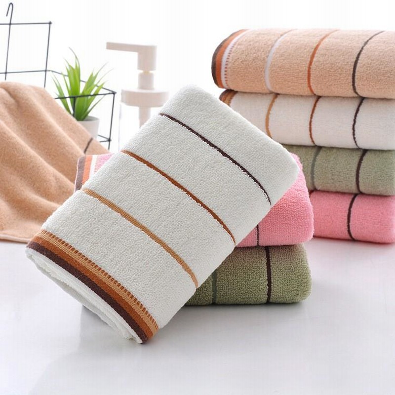 フェイスタオル ボーダー ライン バス用品 綿 やわらか ふんわり シンプル おしゃれ ベージュ ピンク オレンジ グリーン 通販  LINEポイント最大0.5%GET LINEショッピング