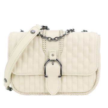 LONGCHAMP AMAZONE 系列鍊帶荷蓬斜背包(迷你/粉白)