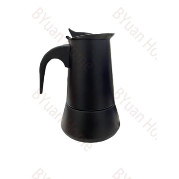全黑摩卡壺coffee不銹鋼意式咖啡壺家用煮大容量滴漏式保溫壺
