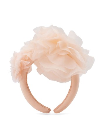 MAISON AVA - floral-appliqué beaded headband - kids - Fabric - One Size - Pink