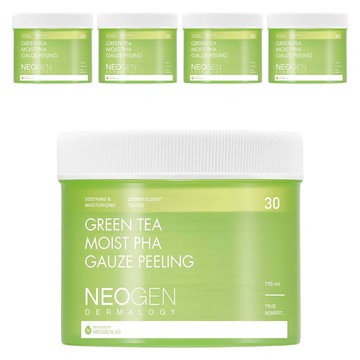 NEOGEN 綠茶保溼去角質棉片 190ml  5個  30片