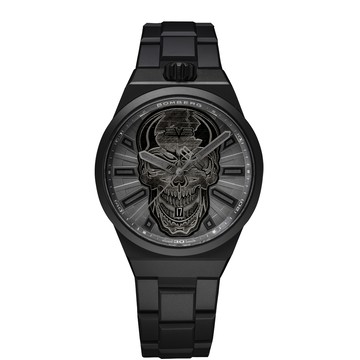 BOMBERG BOLT-68 NEO系列 十週年紀念骷髏機械腕錶 消光黑版本_BF43APBA.08-2.12