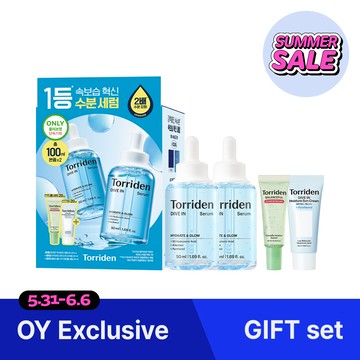 Torriden Dive In Low Molecular Hyaluronic Acid Serum 50ml Double Set (+Balanceful Serum 20ml+Moisture Sunscreen 20ml)