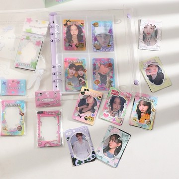❤️台灣現貨 ins原創PET追星小卡展示框 三寸拍立得Diy素材框 卡膜內頁裝飾 一組15張