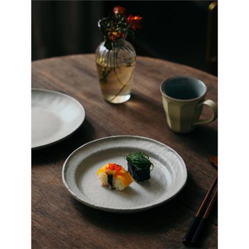 伍杯復古景德鎮文藝日式點心盤盤子咖啡廳長方形陶瓷餐盤菜盤平盤