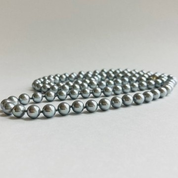 貝殼拋光珍珠 2Way 全結長項鍊 / 約 7mm 約 90cm / 拋光灰 / made in japan