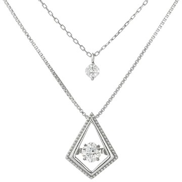 Crossfor New York 懸浮閃動項鍊 Love Prayer祈禱愛情 s925純銀  全長45cm  銀色