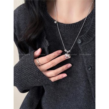 馬到錢來~銀色小馬長款項鏈女大氣高檔輕奢高級感毛衣鏈掛脖配飾