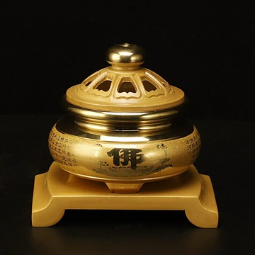 純銅香爐家用室內凈化空氣創意檀香香薰爐茶道居室供佛盤香爐擺件