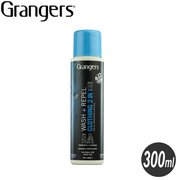【Grangers 英國 2 in 1防水透氣服飾洗劑-清潔+防潑300ml】GRF73/衣物清潔劑/洗滌劑/二合一/登山