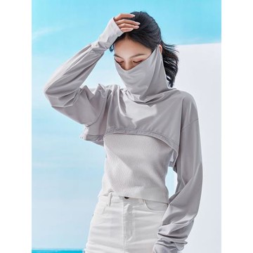 開車防曬袖套女防紫外線夏季冰絲手套薄掛耳護頸面罩神器連肩披肩