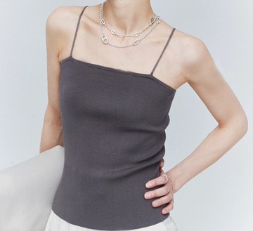 【醋酸天絲】法式簡約/舒彈顯瘦打底衫/吊帶