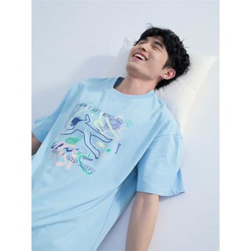 Mentmate 睡個好覺原創設計 涂鴉T恤衫男女款休閑百搭寬松短袖tee