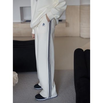 王妃家藏藍色運動套裝女2026春秋時髦寬松圓領套頭衛衣休閑衛褲