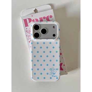 丘比特簡約波點 蘋果17ProMax手機殼16/15小眾ins風iPhone13/14防摔12女11pro保護殼