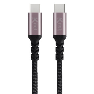 KTnet 廣鐸 C-C快充傳輸金鋁編織線 G814 Type C to Type C 60W 1.2M  黑色  1個