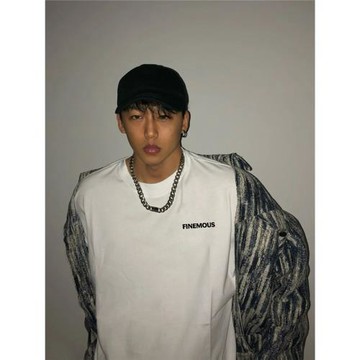 HIP潮牌美式重磅t恤男生短袖大碼純棉青少年潮流寬松夏季白色上衣