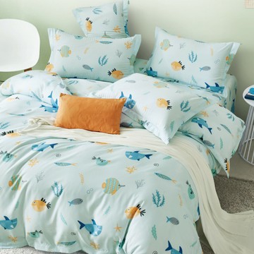 吸濕排汗3M科技天絲 / 四件式兩用被床包枕套組 / 元氣海洋