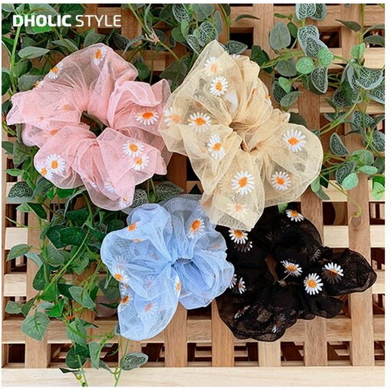 ヘアアクセサリー ヘアアレンジ シュシュ ヘアゴム 一つ結び 髪留め 髪まとめ メッシュ 花柄 夏 通販 Lineポイント最大0 5 Get Lineショッピング