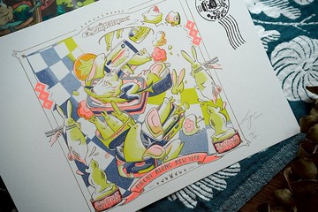 兔麻糬罐罐 || 兔兔糕昇。Risograph Print 孔版印刷畫