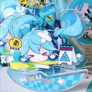 🌞包包優選寶藏品🌟🌟新款自制摔倒的初音未來亞克力搖搖樂掛件初音Q版潮玩高顏值ins🌞