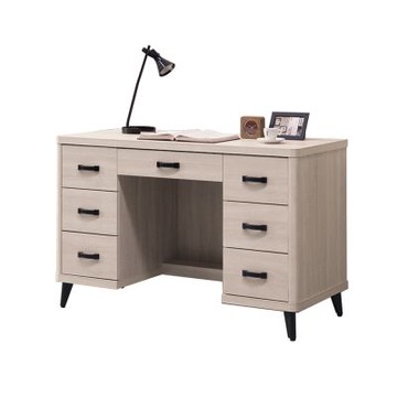 唯熙傢俱-布萊登橡木白4尺辦公桌