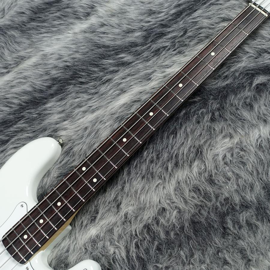 Fender 2023 Collection Made in Japan Traditional 60s Precision Bass Olympic White with Red Competition Stripe