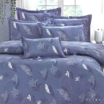 【DUYAN 竹漾】40支精梳棉雙人加大六件式兩用被床罩組 / 潮汐葉影 台灣製
