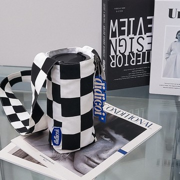 checkerboard side-bag 【oreo】