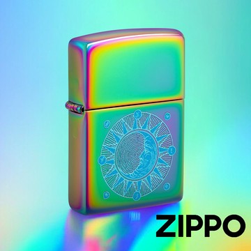 ZIPPO 幻彩日月防風打火機 48960 幻彩的機身 太陽和月亮作融合 和諧的彩色 完美平衡 終身保固