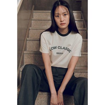 韓版 low classic純棉字母T恤女小眾設計感寬松顯瘦ins爆款上衣