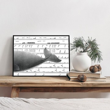 大翅鯨之歌 - 鯨魚樂譜/海中精靈掛畫/送禮小物