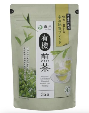 超熱賣森半有機煎茶粉100%日本國產茶葉使用冷泡綠茶粉健康無糖冷熱沖泡超好喝-日本製-35入茶包