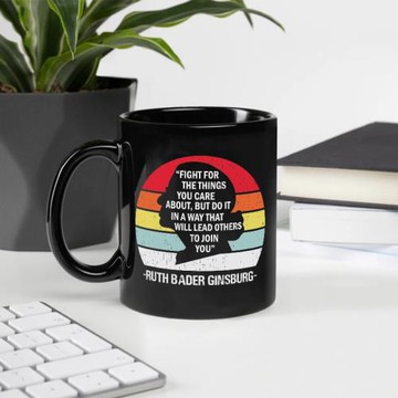 RBG女大法官金斯伯格女權主義法律大容量馬克杯子帶蓋陶瓷禮物女