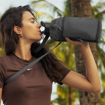 《TRAVELON》Pi保溫水壺袋(質感黑) | 水瓶包 旅遊水壺包 旅行飲料瓶袋