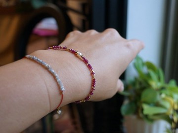 限時特價 RUBY 極品天然紅寶塔珠手鍊