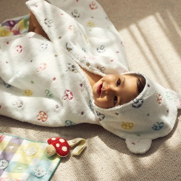 Hoppetta 蘑菇熊耳朵連帽浴巾