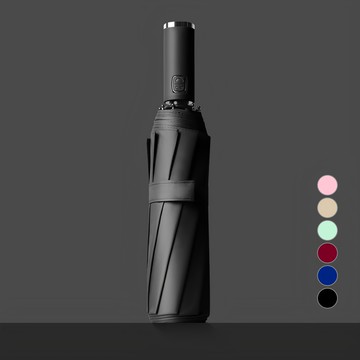 JUNSUNG 簡約自動三折防紫外線遮陽晴雨傘  黑色